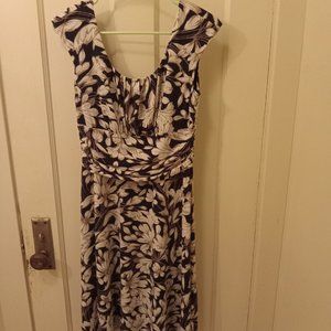 *3 FOR $13* Navy blue and white floral midi dress